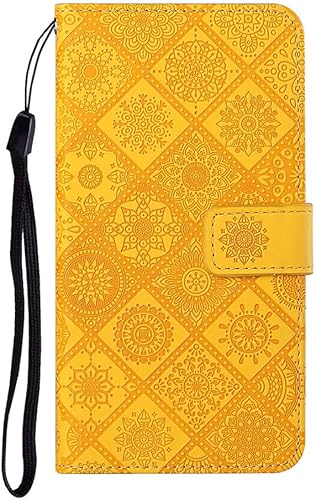 Miniatura 2 de Funda compatible con Samsung Galaxy A32 5G con tarjetero de cuero con tapa abatible, estampado retro con función atril, funda protectora magnética