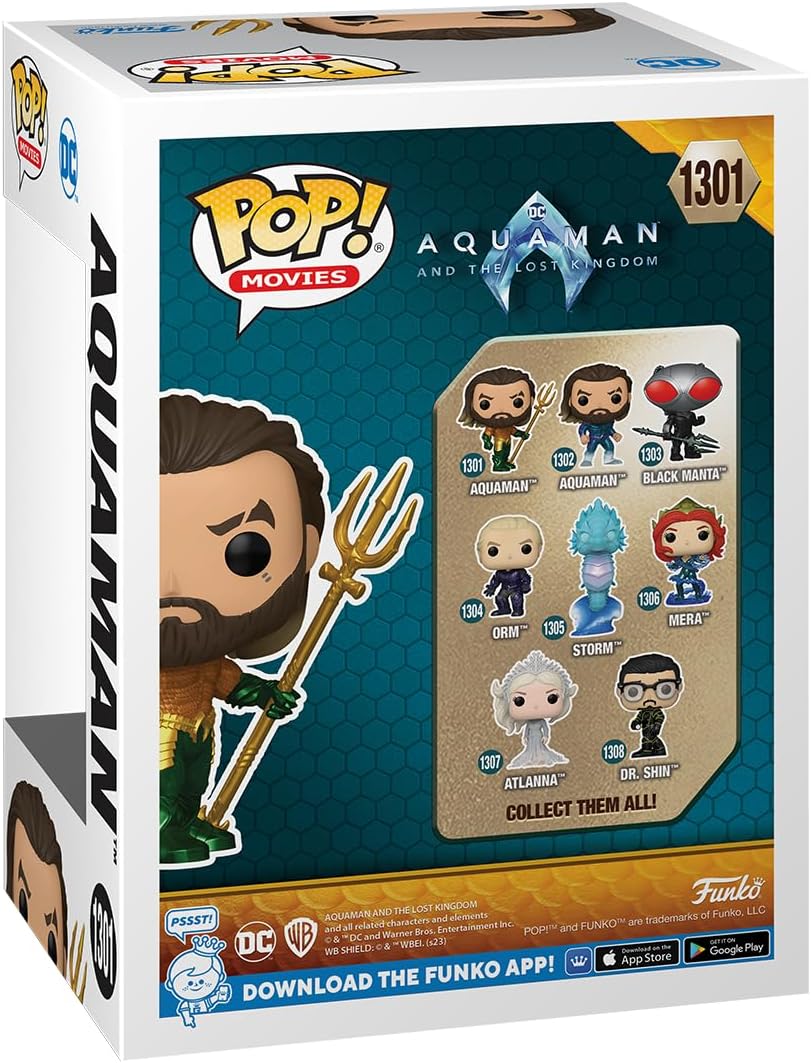 Funko POP! Movies: DC - Aquaman Hero Suit - Collectable Vinyl Figure - Gift Idea - Official Merchandise - for Kids & Adults - Movies Fans - Model Figure for Collectors and Display