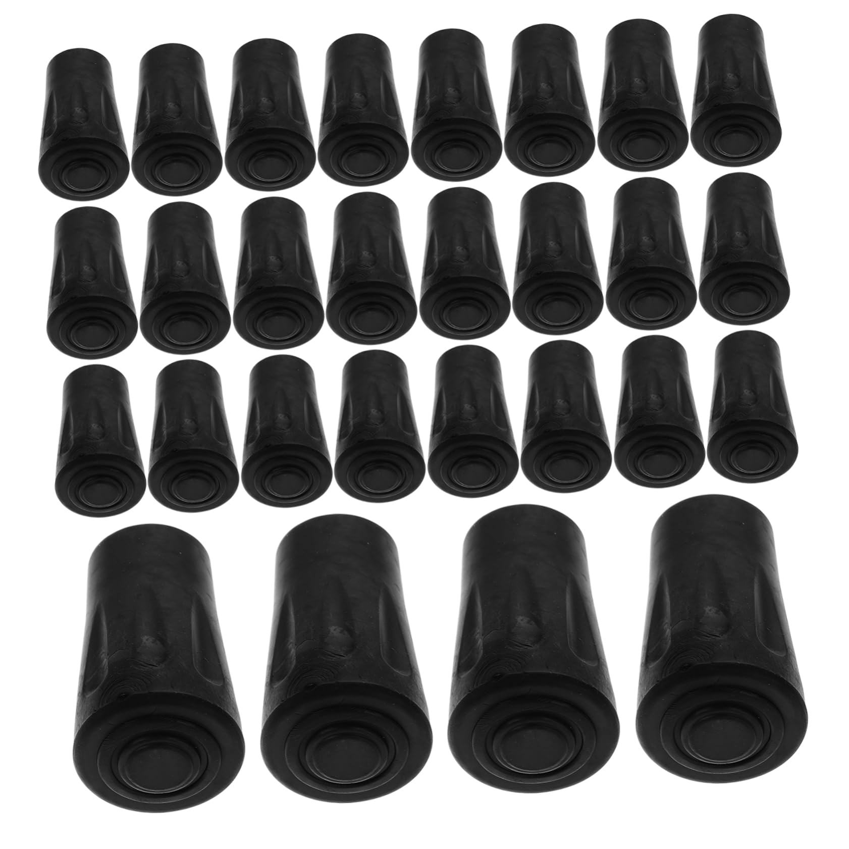 VANZACK 50piezas Puntas De Goma para Bastones De Trekking Fundas Protectoras para Senderismo y Esquí Fácil De Reemplazar