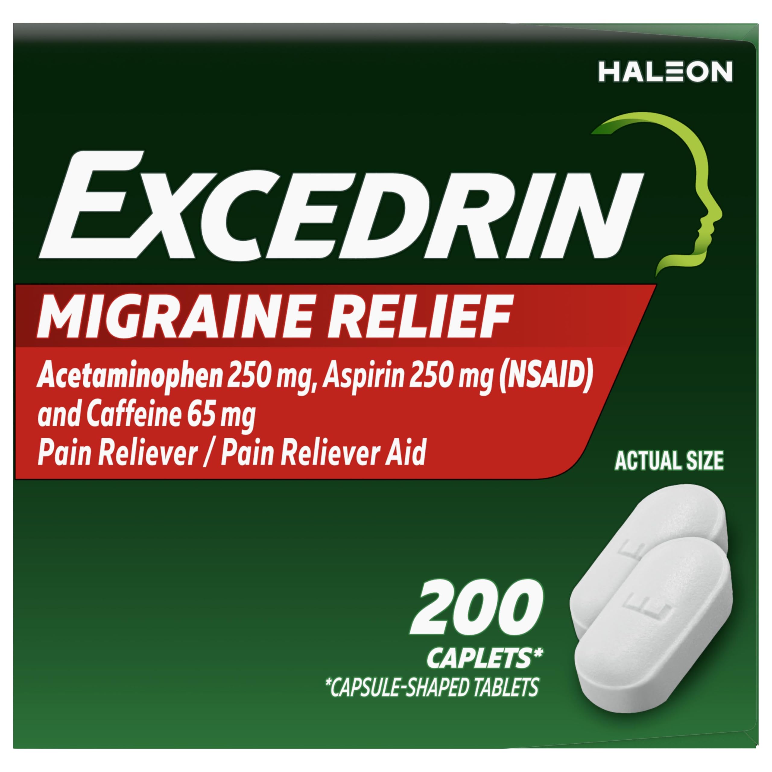 Excedrin Migraine Relief Caplets to Alleviate Migraine Symptoms, 200 count — Amazon image 11