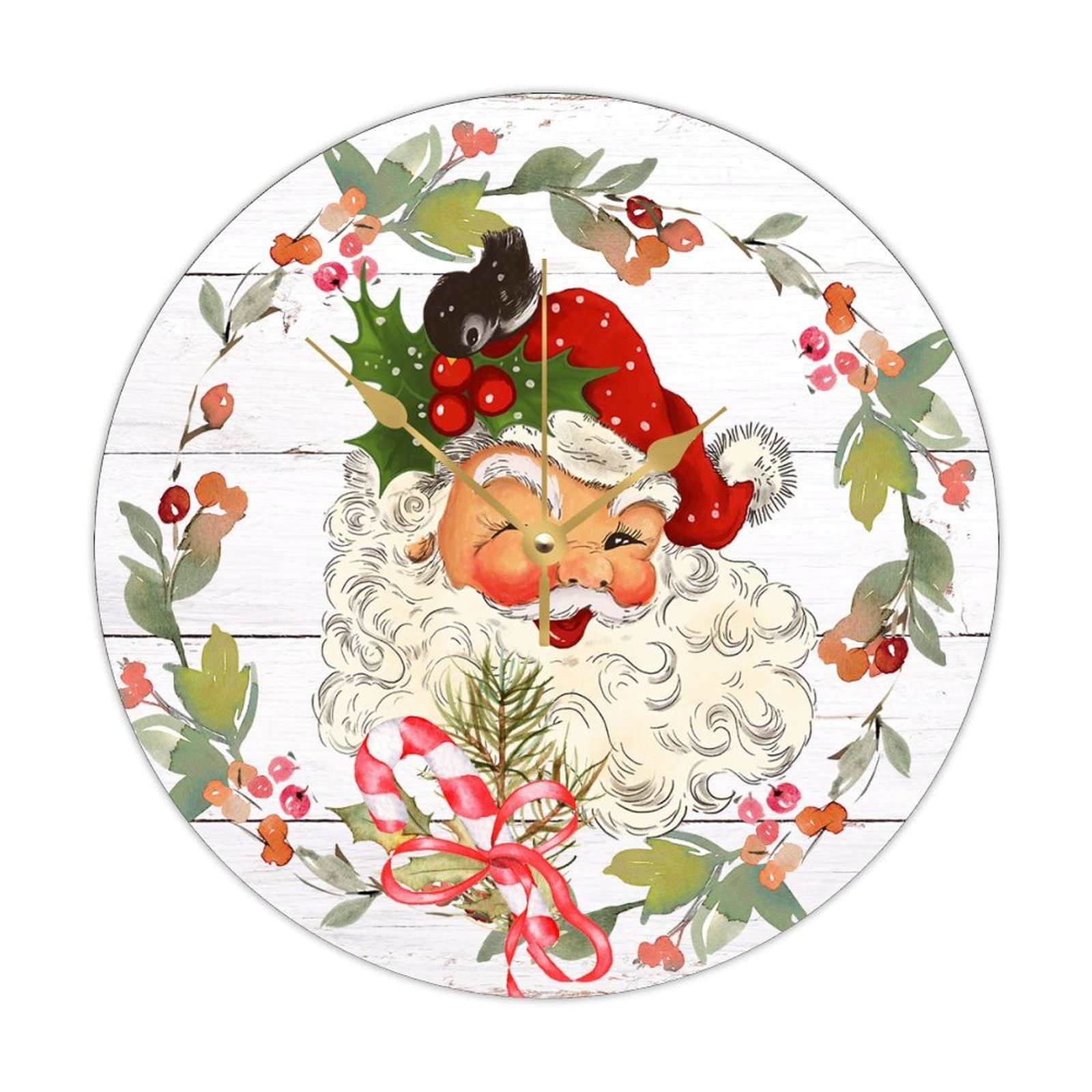 Horloge de Noël avec renne en bois suspendue, le cadeau idéal pour la maison