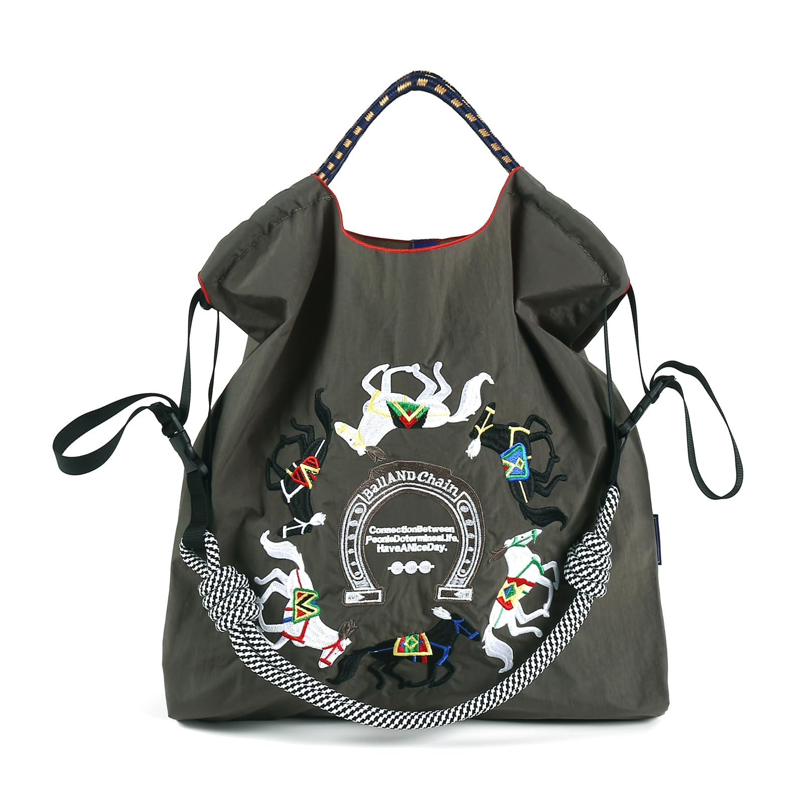 Ball&Chain Stylish Women's Reusable Shopping Bag for Leisure, Travel, and Beach Trips