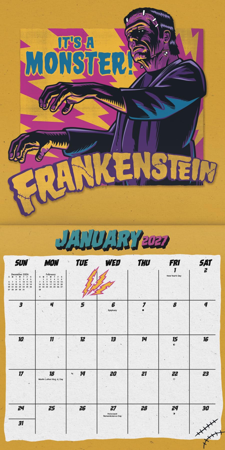 2027 Universal Monsters Wall Calendar
