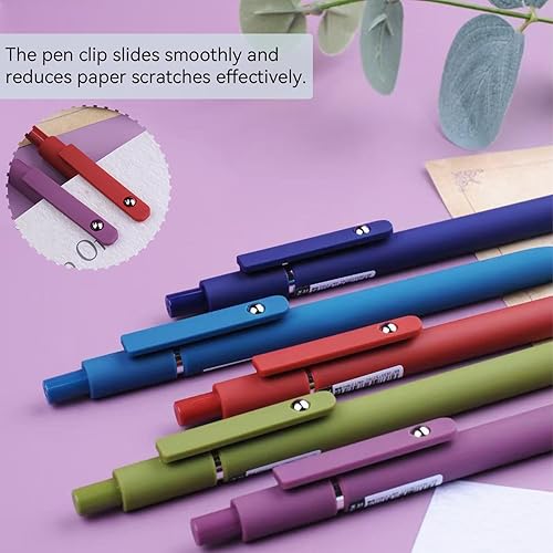 Miniatura 5 de 5 bolígrafos de tinta de gel negra, punta fina de 164 de pulgada, escritura uniforme, rápido secado, para diario, oficina, colegio, hombre, mujer o