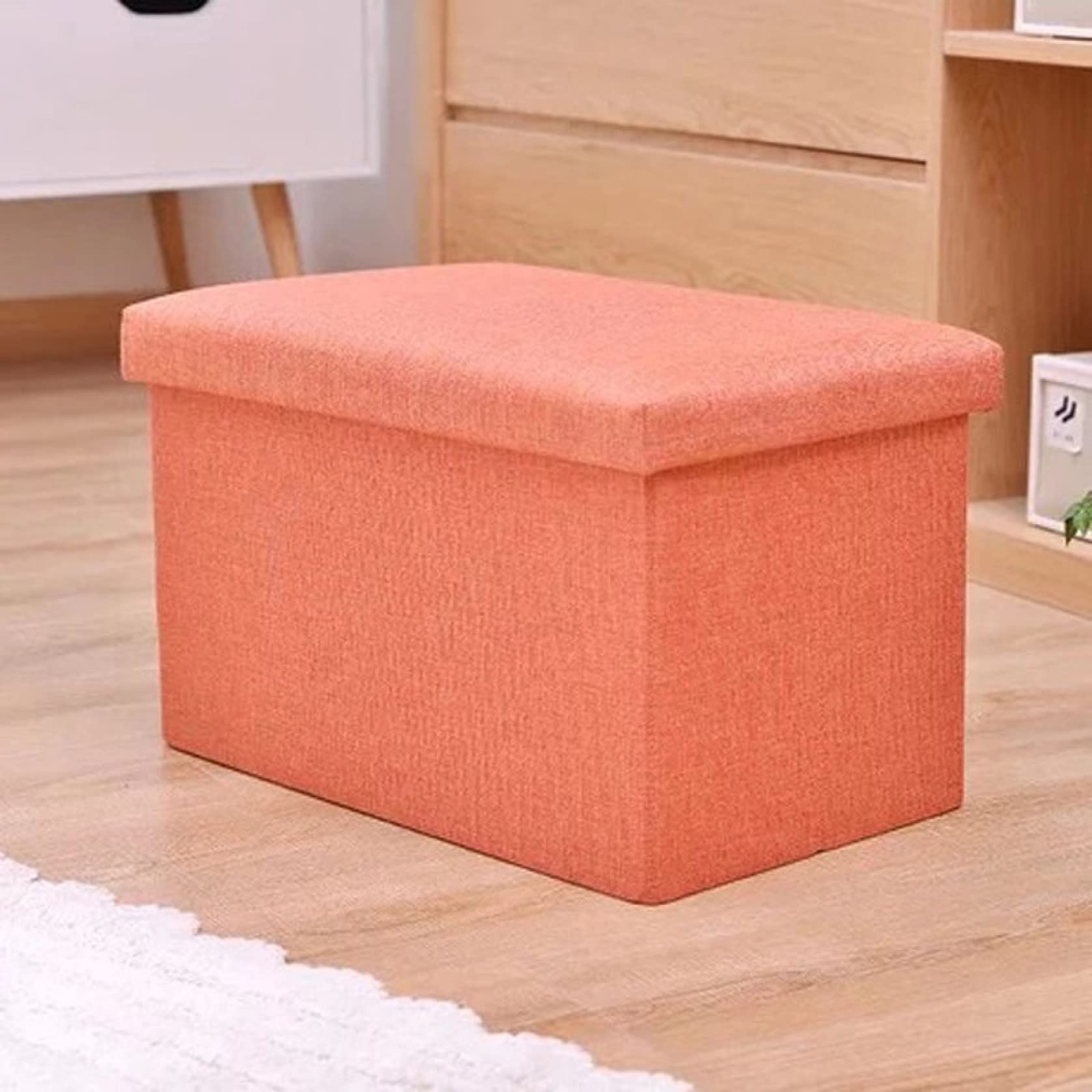 Amazon｜収納スツール オレンジ チェア 椅子 収納ボックス スツール