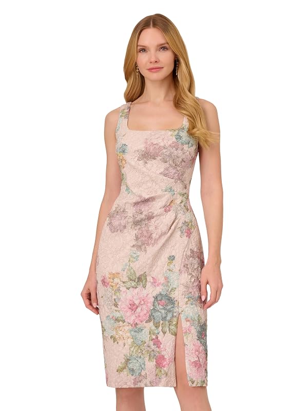 Adrianna Papell Women's Floral Matelasse Dress, Marble Multi, 16 by Adrianna Papell - Used condition - US$61.14