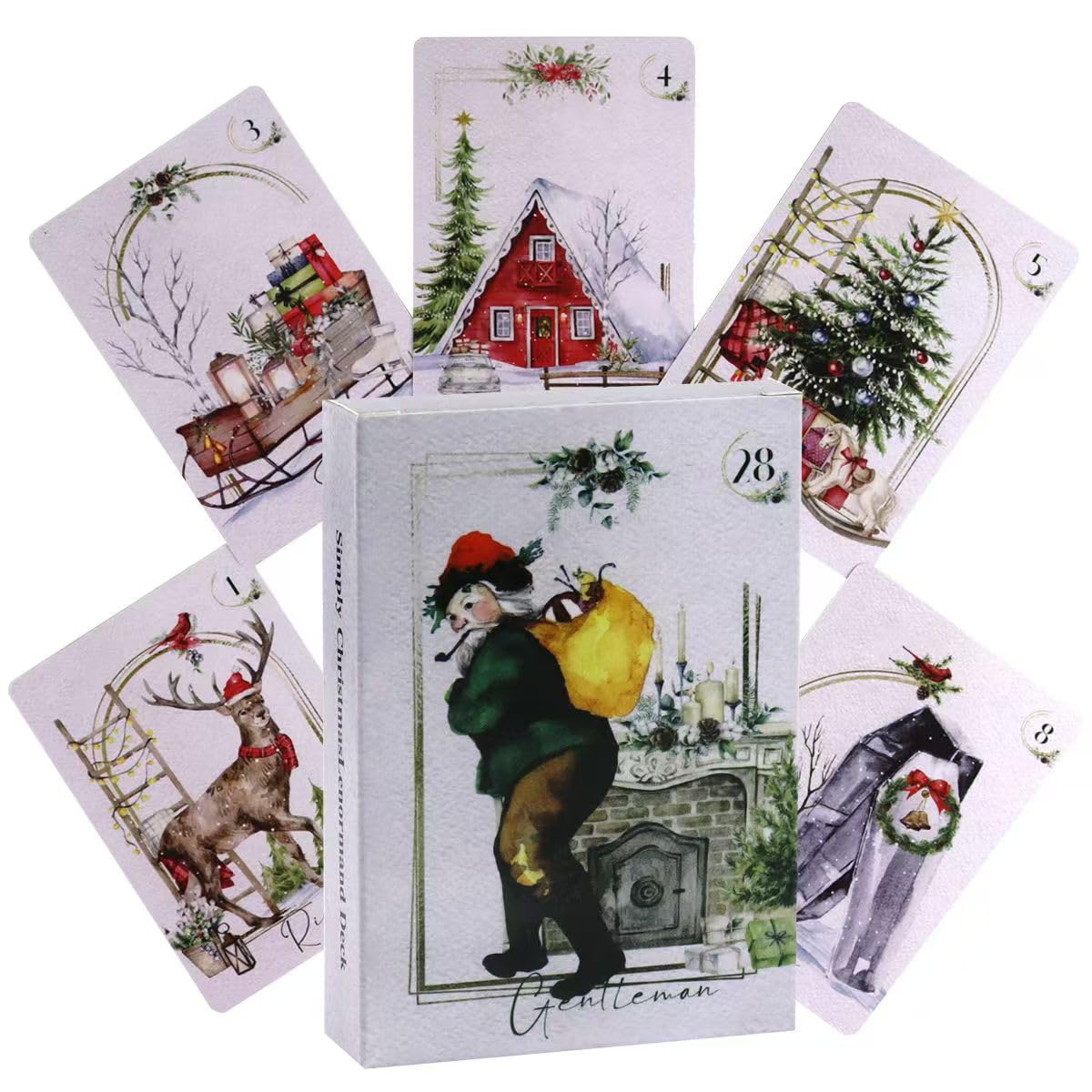 Yedaoiu 10.5 x 7.3cm Christmas Oracle Card for True Love Divination and Prediction