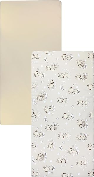 TupTam Lenzuolo per Bambini Bambino Confezione da 2, Giraffa Beige, 60 x 120 cm - 3