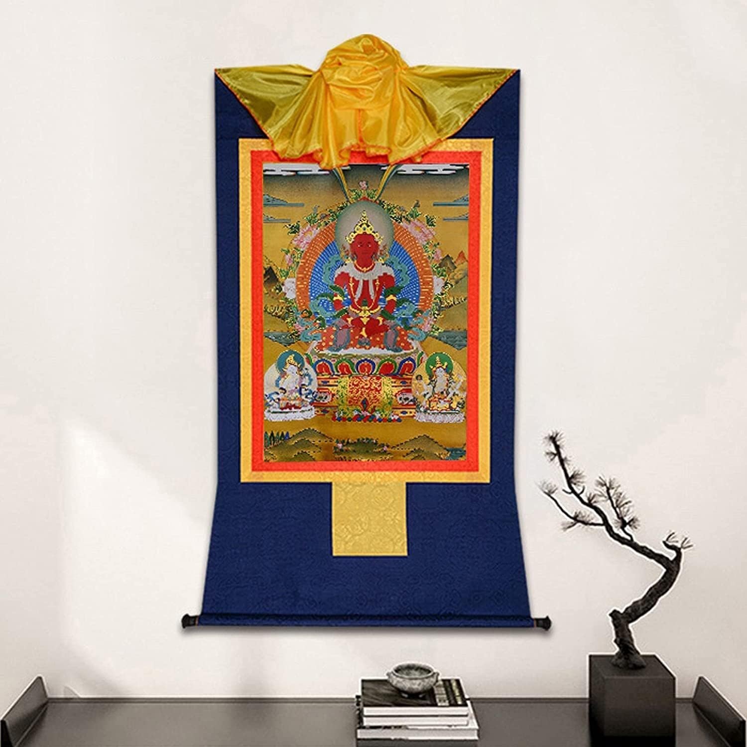 Schriftrolle hängend, Scroll-Wandbild, chinesische Kunst-Rollenmalerei, Buddha-Zen-Wandbehang, Scroll-Wandbild, tibetischer Buddhismus-Thangka-Kunst, Kurukulla, Mutter Buddha, for buddhistische Altar-