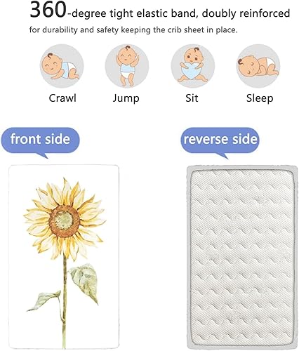 Miniatura 10 de Sábana bajera ajustable con temática de estampado de cebra, sábana bajera estándar para cuna, sábanas para cuna de bebé, 28 x 52 pulgadas, blanco y