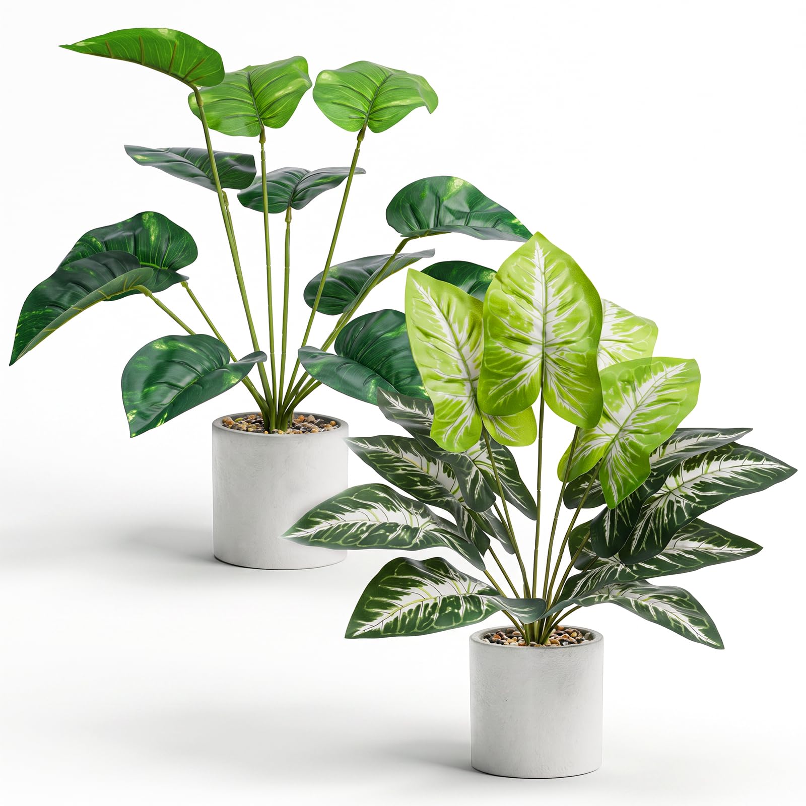 Fentar 2 Pack Artificial Plants Indoor, Fake Plant with Pot for Home Decor