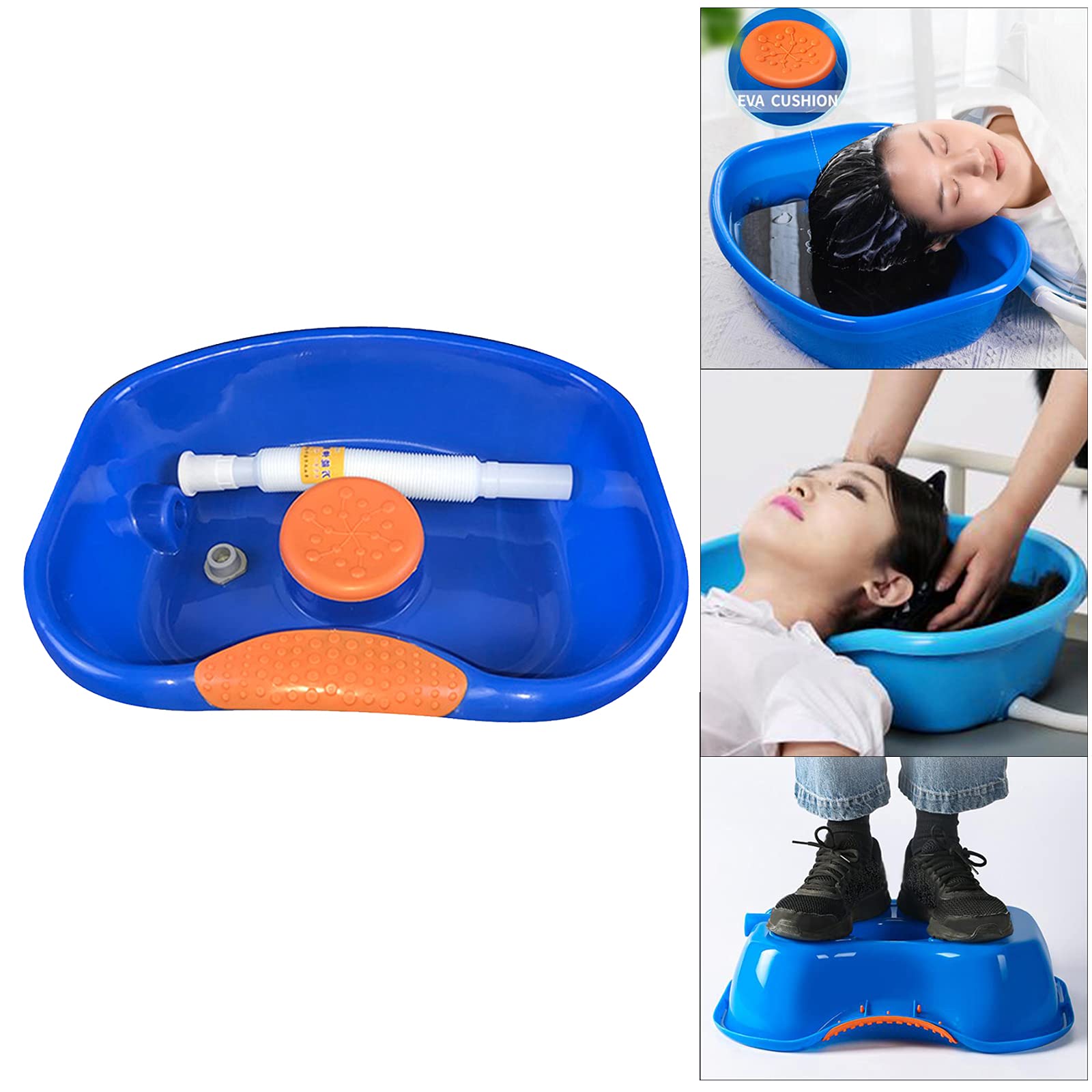 Sharplace Vasca per Shampoo da Letto Vasca per Lavaggio dei Capelli Vassoio per Lavaggio con Tubo Flessibile per Spa Barber Shop - Standard