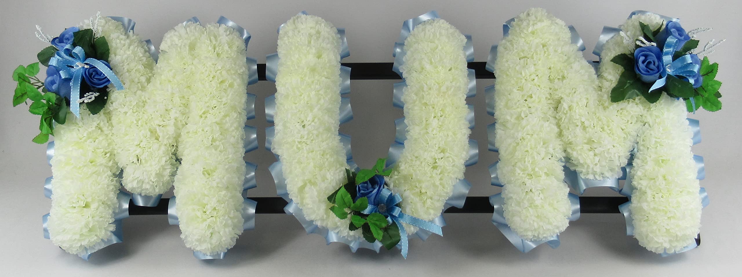Memorial Wreaths Artificial Silk Funeral Flower Wreath With Custom 3-Letter Name - Memorial Tribute Silky Bouquets Funeral Wreath - Foto 4