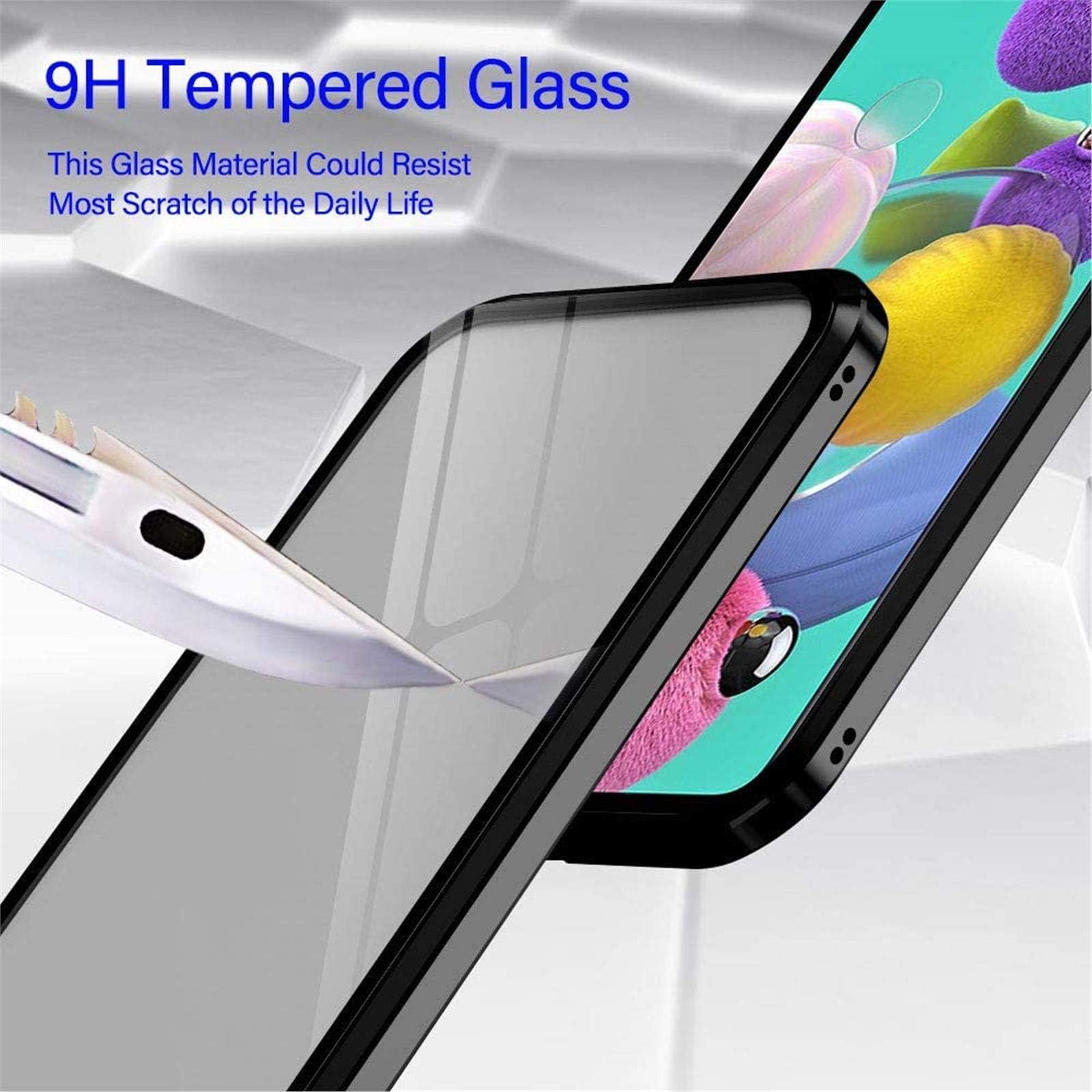 Cover per Xiaomi Mi 11 Lite 5G / 11 Lite 5G NE, Custodia Adsorbimento Magnetico Ultrasottile 360 Gradi Protezione Full Body Trasparente Vetro Temperato Alluminio Protettiva Copertura Case - nero