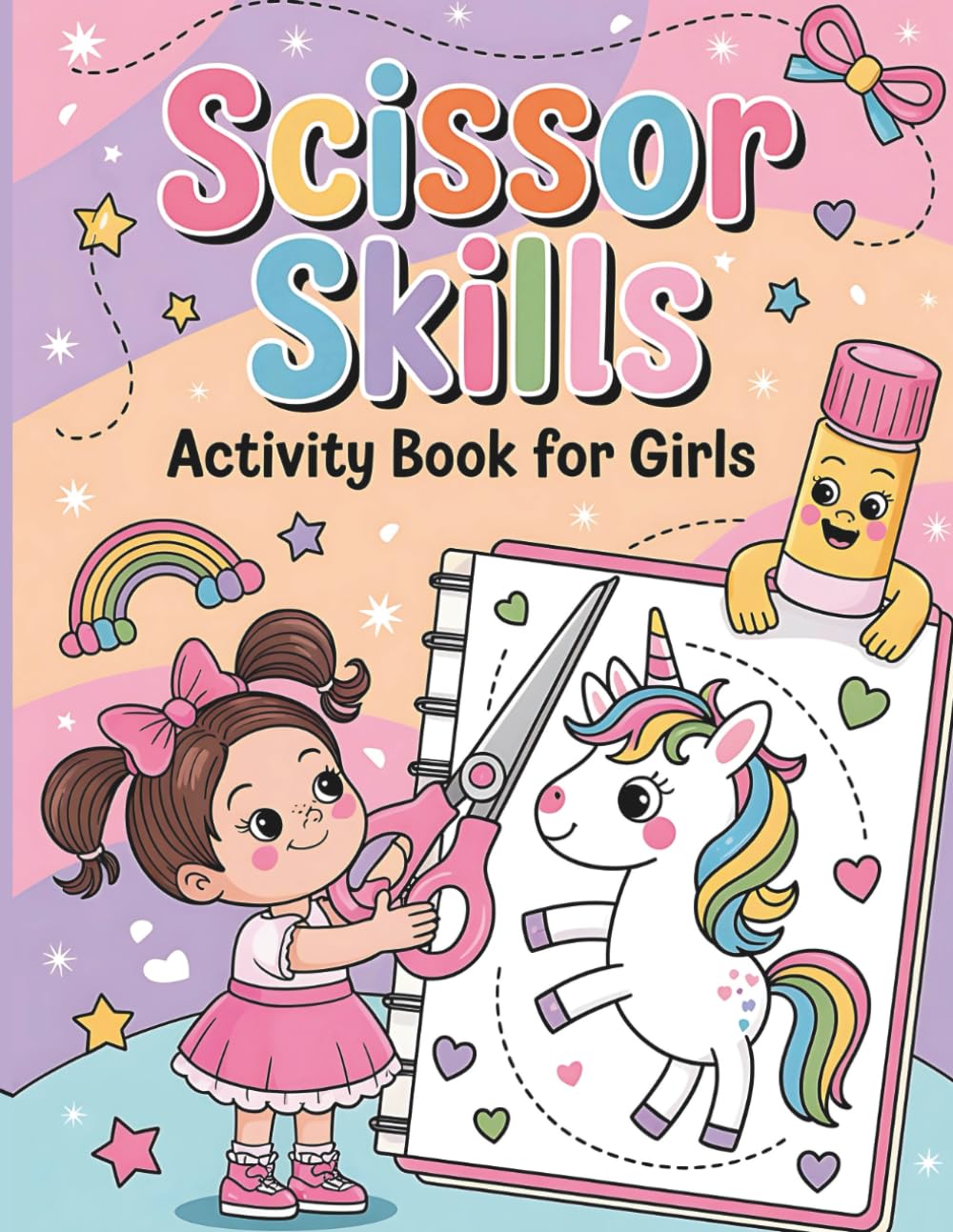 Scissor Skills Activity Book for Girls: Fun Cutting Practice and Engaging Projects for Preschoolers Ages 3–5 (Cut and Paste Activity Books for Kids)