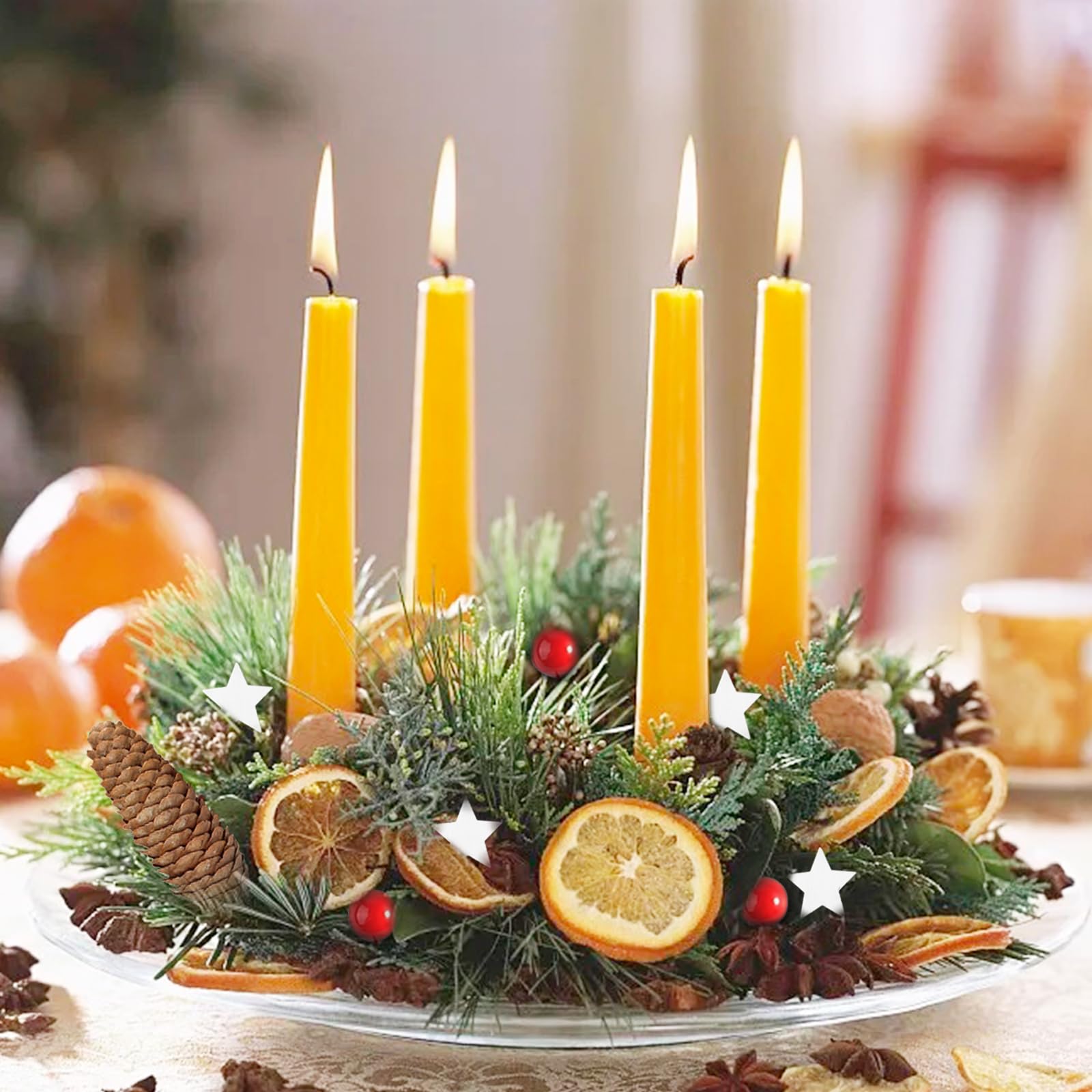 Potpourri Kerstdecoratie, 52 stuks, kerstdecoratie, adventskrans
