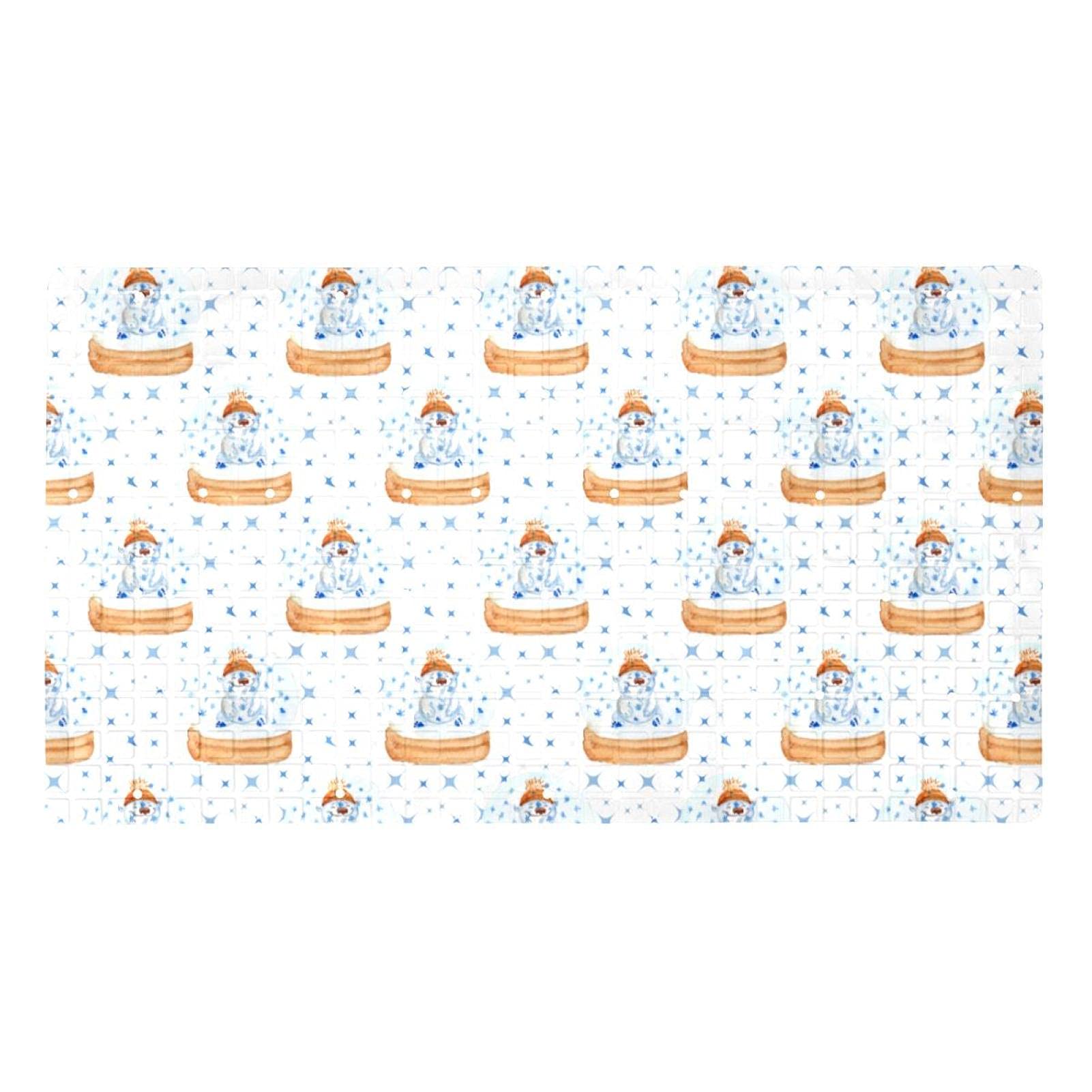 Tapis de bain ours polaire antidérapant avec trous de drainage