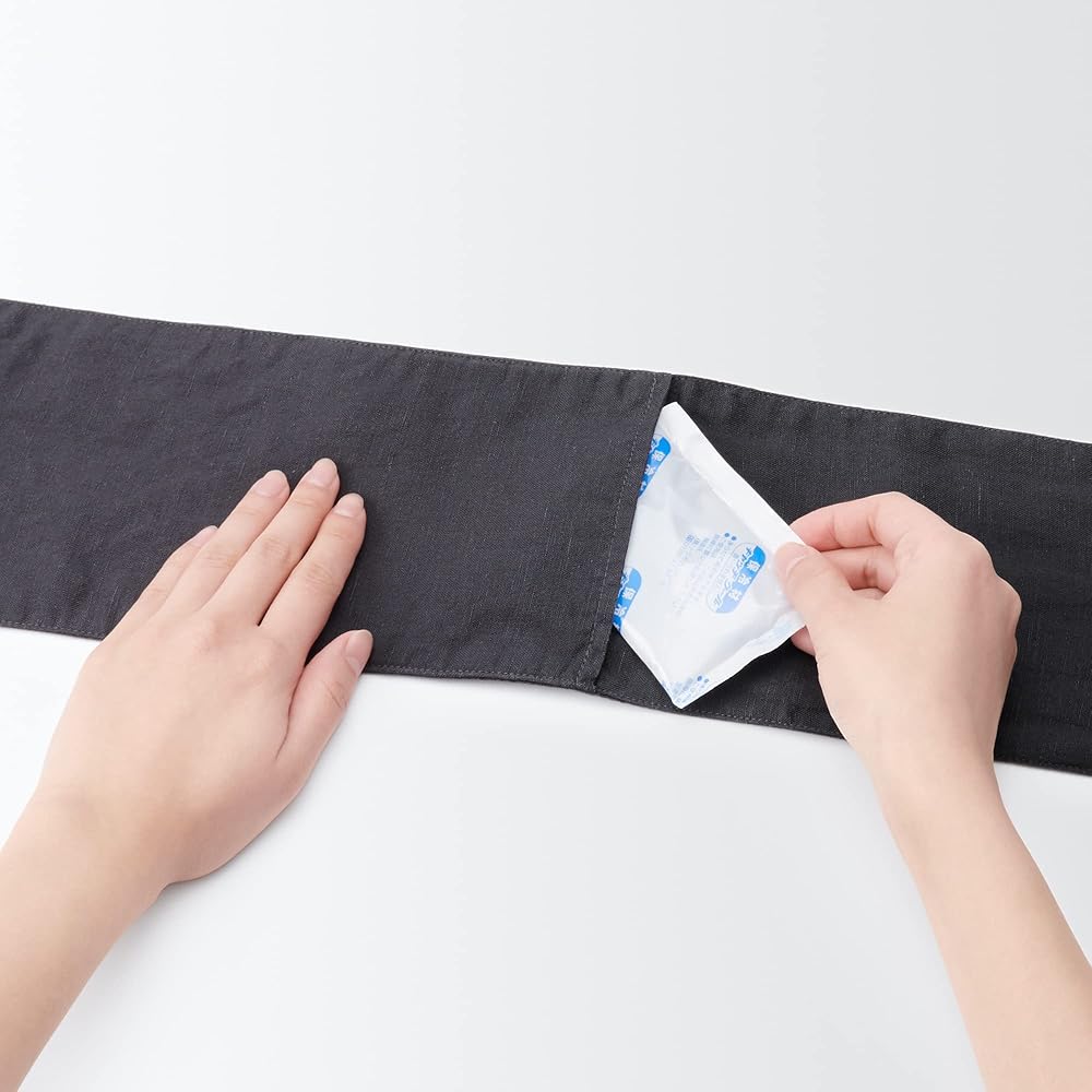 Amazon | 無印良品 天然由来の接触冷感 ポケット付きスカーフ DDA52A3S