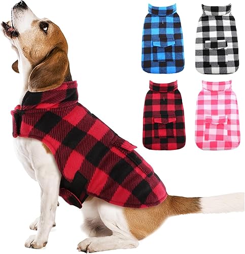 Kuoser - Abrigo de invierno para perro de estilo británico, resistente al viento, ropa para perros, chaquetas para perros, chaleco para perros