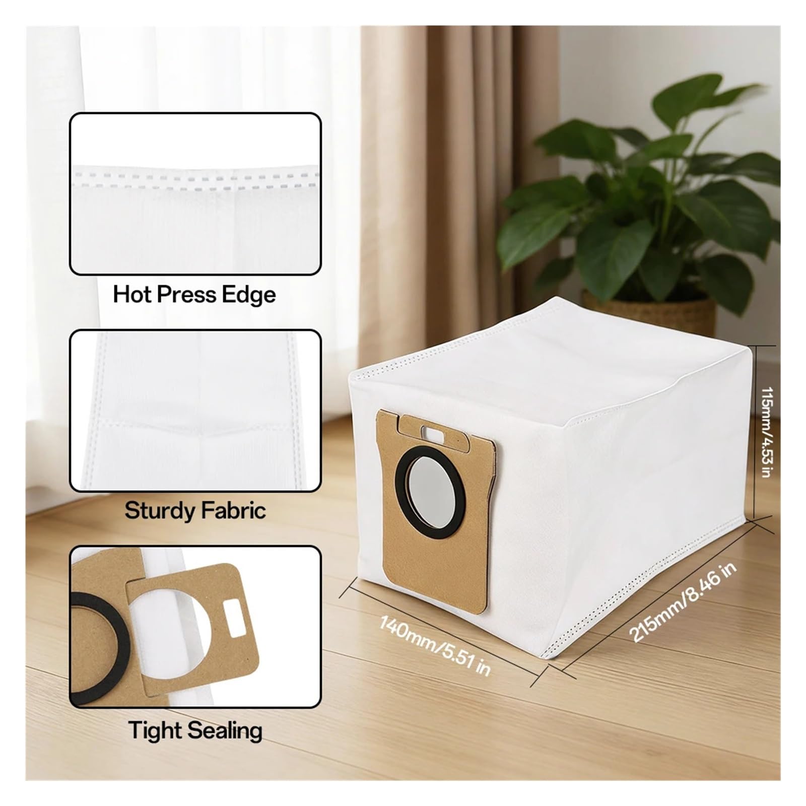 Bolsas De Polvo De Aspiradora,Compatible con Dreame L10s L20 Ultra S10PRO