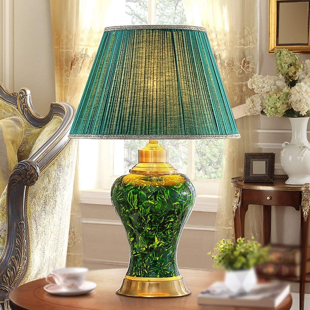 Ceramiczne lampy stołowe Lampa Lampka nocna do sypialni Salon Retro Lampy domowe Oświetlenie wewnętrzne Lampa stołowa