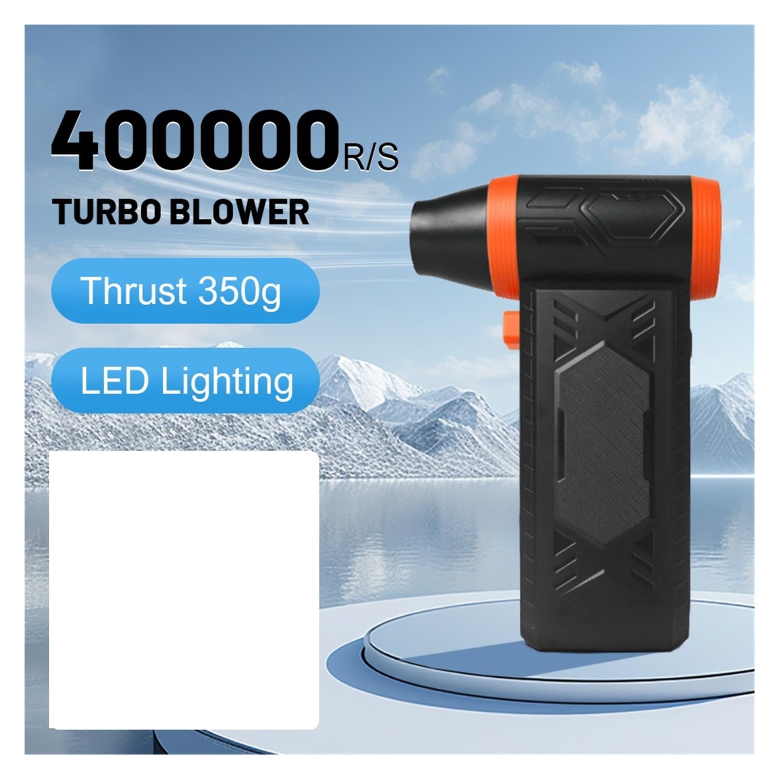 Soplador de Hojas, Soplador de Polvo con Empuje Ligero, Potente soplador Aire 350 g, Ventilador Turbo Alta Velocidad, sin escobillas