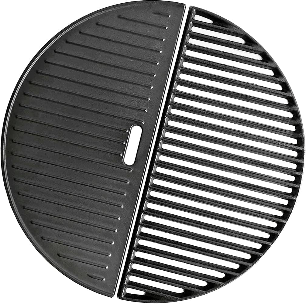 C6N992 (2-Pack) 18-in Cast Iron Cooking Grate for Kamado Joe KJ-23RHC Classic II, Kamado Joe KJ23NRHCI Classic III,Large Big Green Egg, Vision Grill VGKSS-CC2, B-11N1A1-Y2A