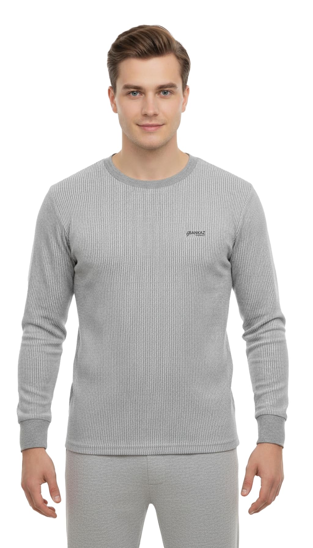 bankaz Men’s Thermal Long Sleeve Top, Lightweight Cotton Blend Base Layer, Round Neck Warm Winter Undershirt, Moisture Wicking & Breathable-picture-39