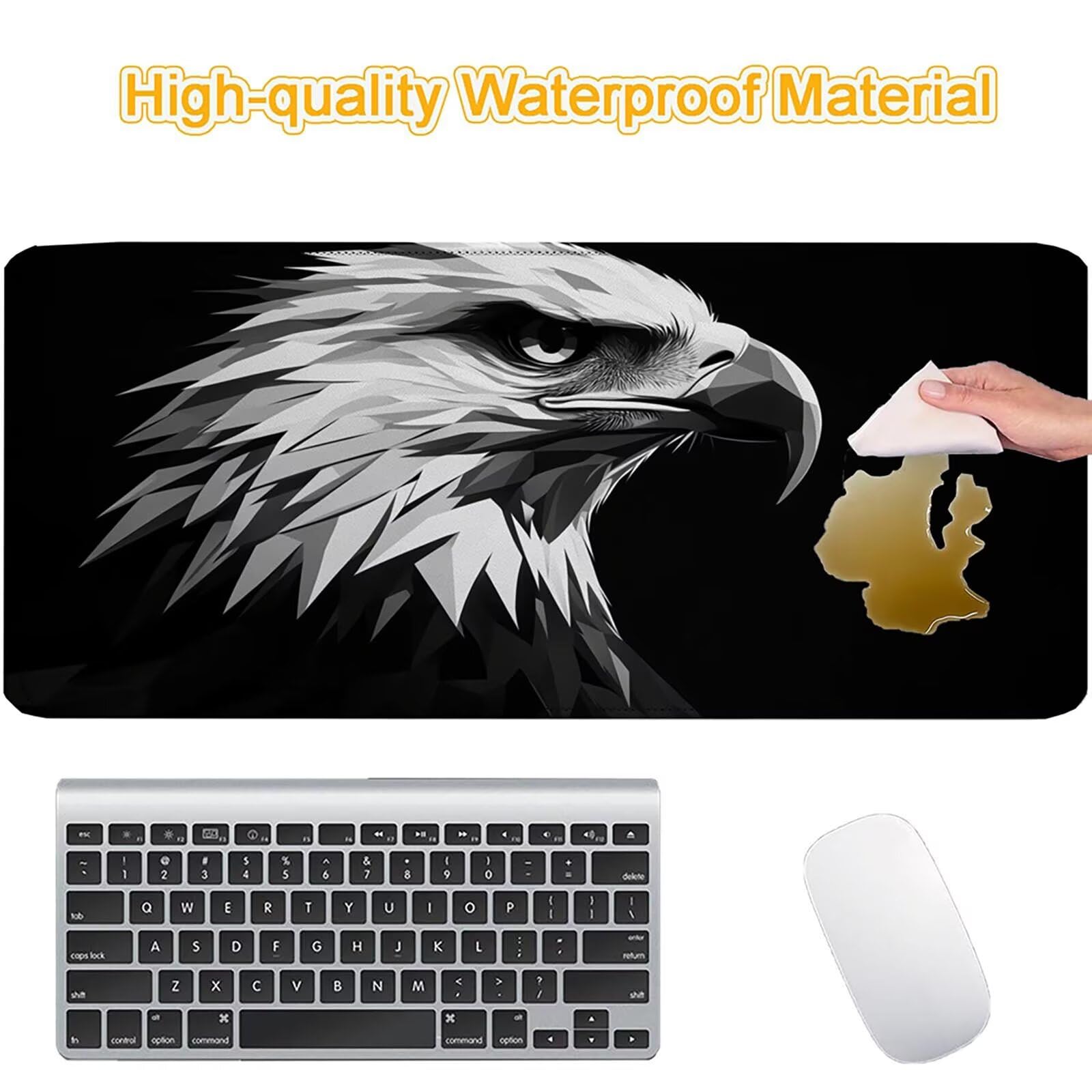 Tappetino Mouse 900x450mm | Superficie Ultra-Liscia | nero 0-z306