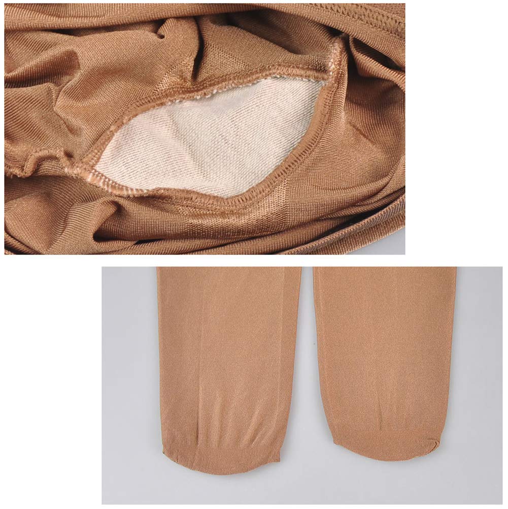 Collant da Donna, Collant Lucidi Super Sexy, Calze di Seta Trasparente, Collant con Piedi Elasticizzati Plus, Calze sui Fianchi a Vita Alta,Flesh,4 Pair
