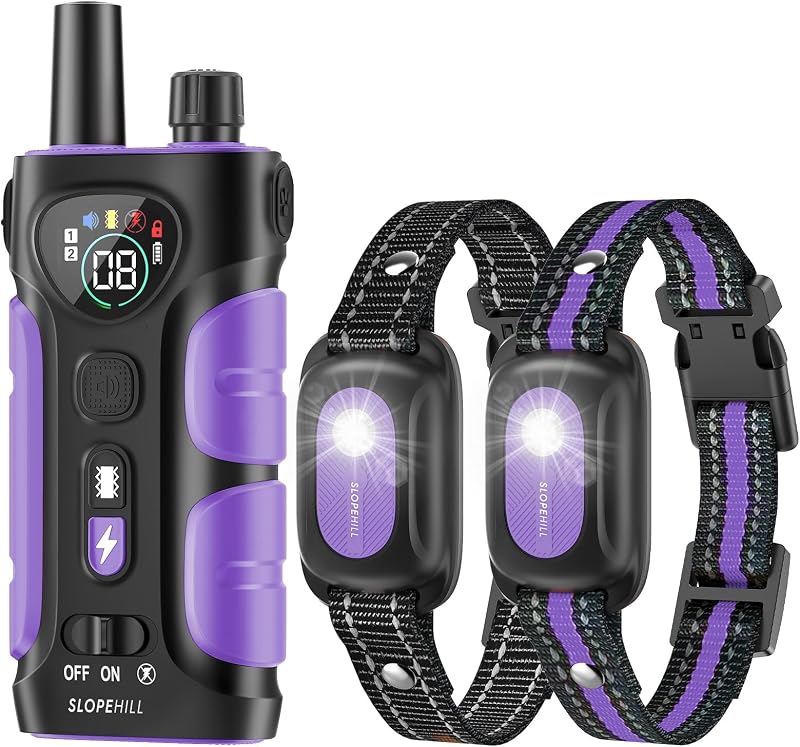 SLOPEHILL Dog Shock Collar 2 Dogs (8-140Lbs),4200FT Dog Training Collar
