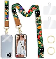 Vista 30 de Cordón cruzado para teléfono celular con correa para la muñeca, cordones de tortuga marina para alrededor del cuello, muñequera con correa ajustable