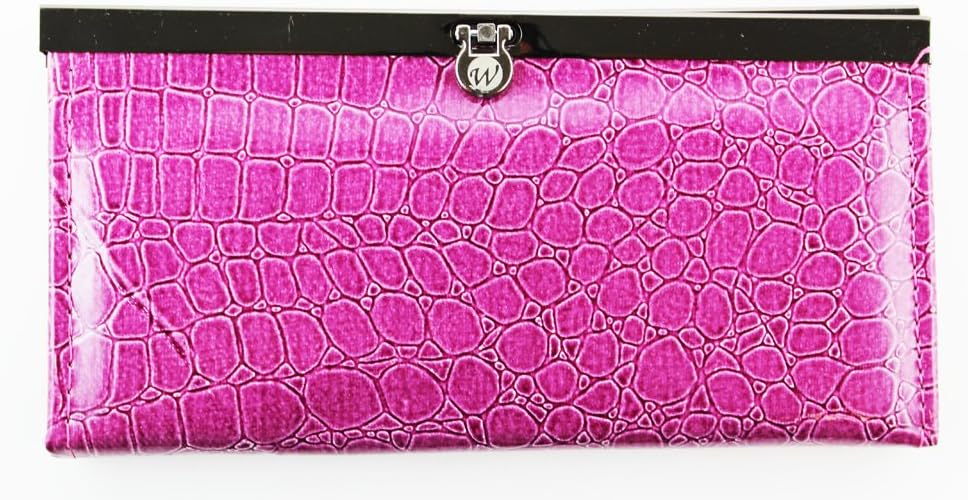 Stylish Alligator Skin Purse - Slim & Convenient Woman's Wallet (Purple)