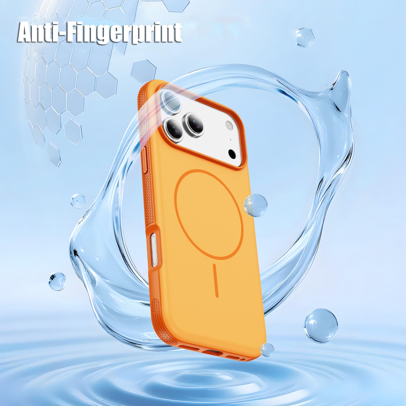 Magnetisch Hülle für iPhone 17 Pro Max/17 Pro/17 Air/17, Dünne Gefrostet rutschfeste Schutzhülle Unterstützt Drahtlose Aufladung Handyhülle,Schwarz,17 Pro