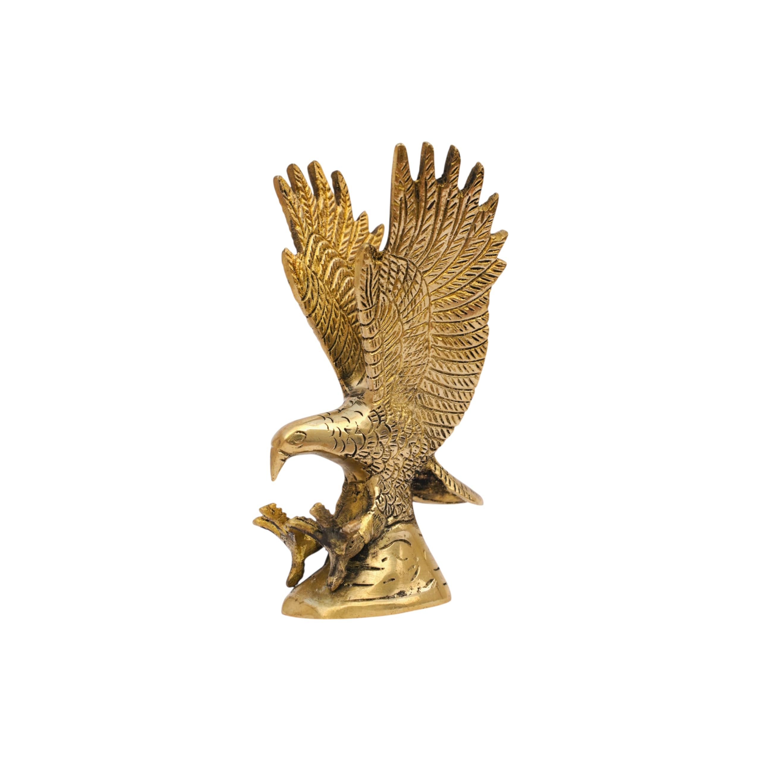 Vastu Brass Flying Eagle Statue Sculpture Decorative Garuda Statue for Home Decor | Handcrafted Showpiece | Vastu Gift Item | 5 X 8 X 15 CM | 550 Gram Approx | Pack of 1