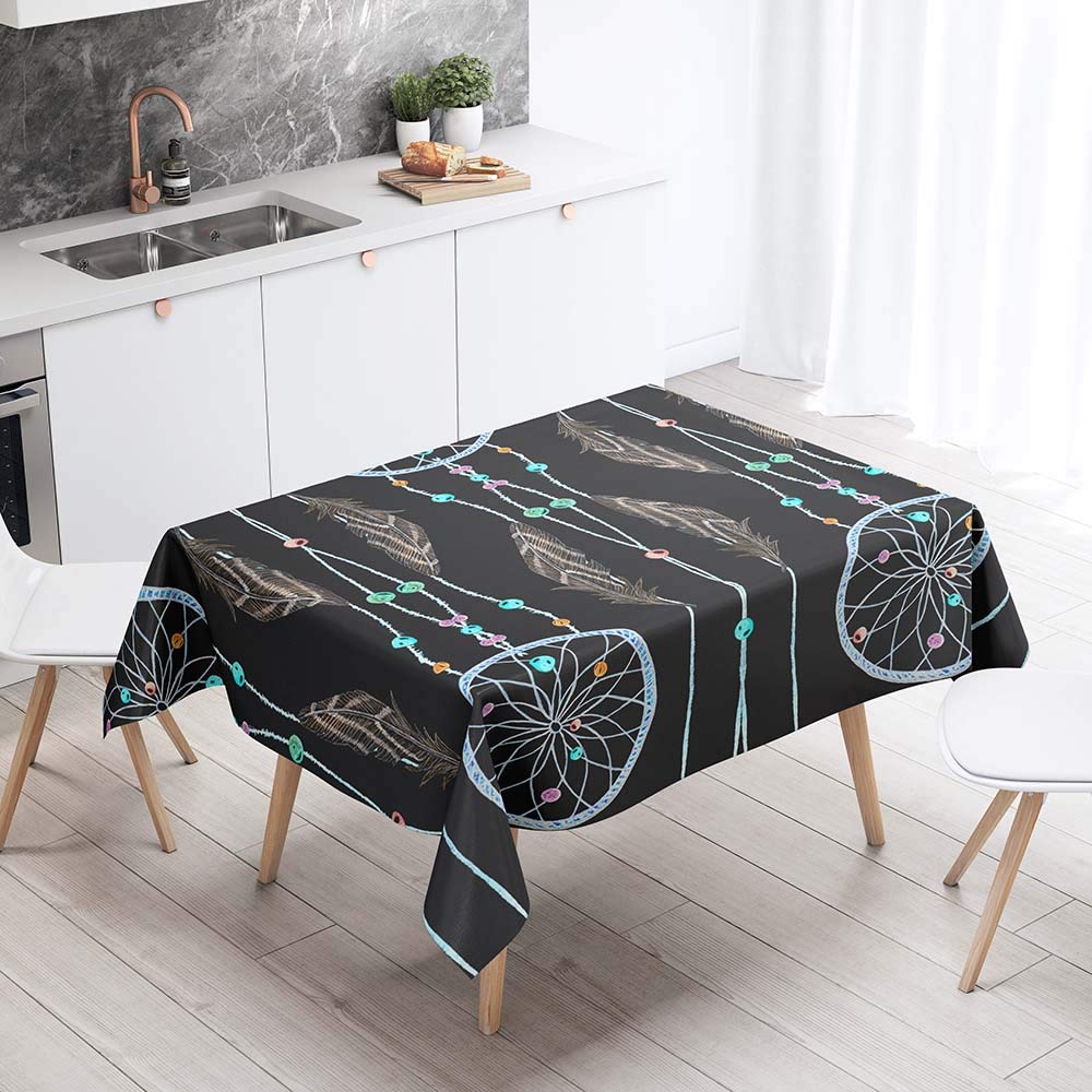 Tovaglia Impermeabile Rettangolare In Poliestere 140x220 Cm Con Stampa 3D Piume Di Farfalla: Antimacchia, Antirughe, Lavabile In Lavatrice, Ideale Per Cucina, Giardino E Feste. - 2