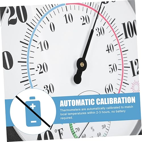 Miniatura 8 de BESPORTBLE Medidor de temperatura de pared higrómetro de pared Medidor de temperatura de pared al aire libre - Medidor de temperatura de pared -