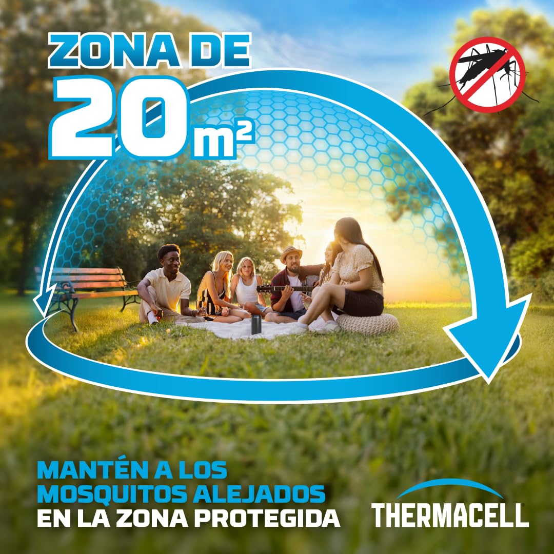 Thermacell Difusor Antimosquitos para Exteriores – Protección 20 m², Sin DEET, Navy
