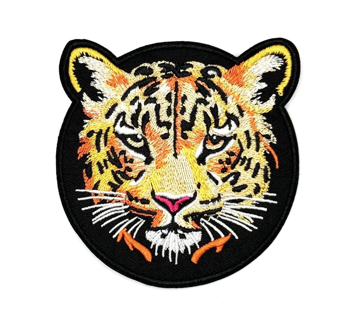 Generic 3.5" Leopard Iron-On/Sew-On Patch | Jaguar Applique Embroidered Patch | Aesthetic Zoo African Animals Animal Iron On Patches for Holes, Clothing, Dress, Jeans, Hat, Backpacks, Clothes