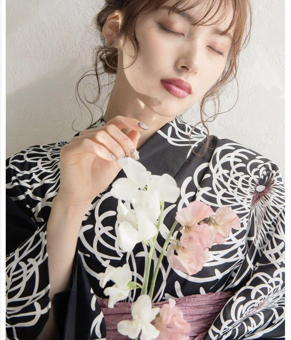 ディータ　月夜の乱菊しらべ　浴衣　帯の2点セット 期間限定価格】Dita 浴衣 月夜の乱菊しらべ 2点セット レディース