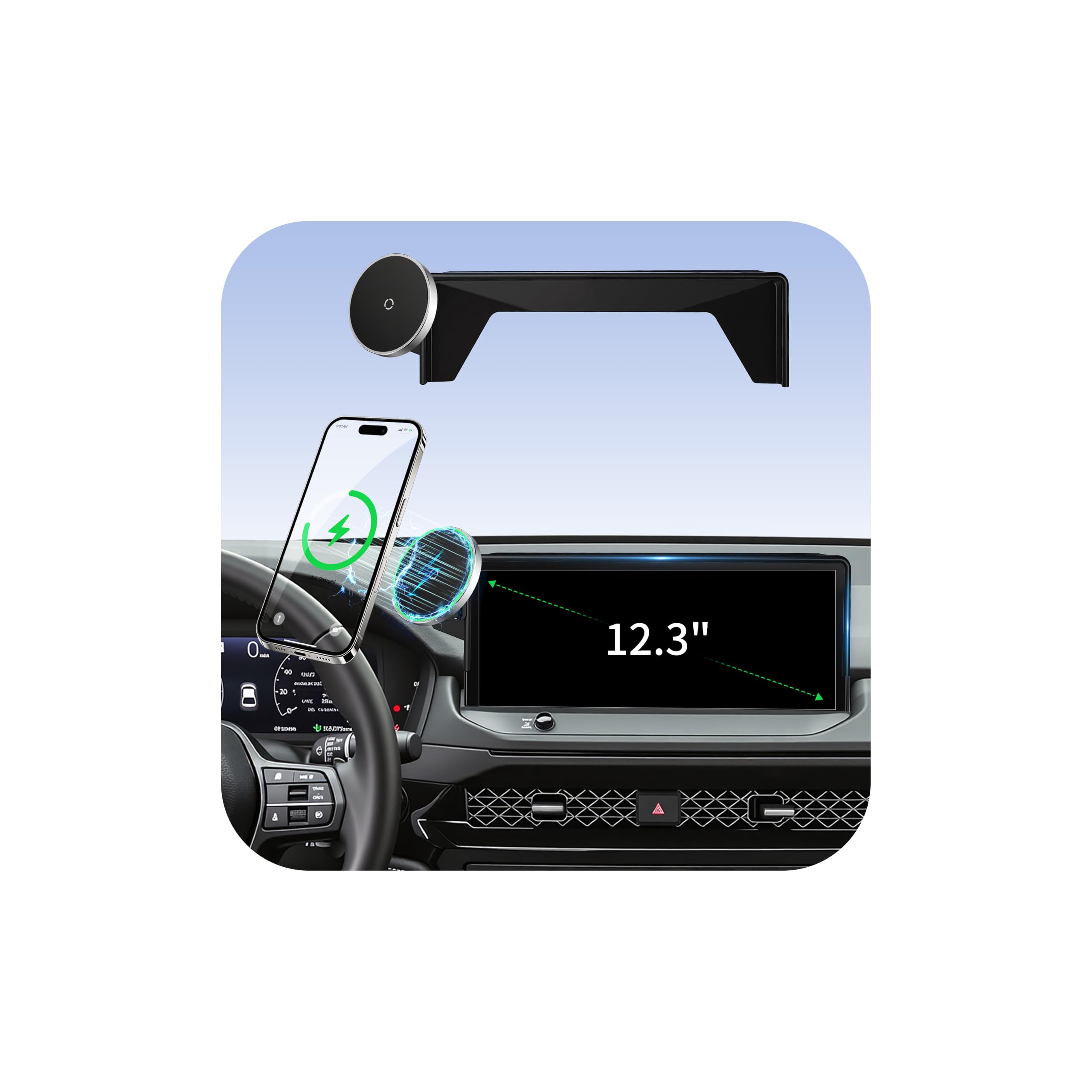 Phone Holder for Honda Accord Hybrid (2023-2026 11th, Only Fits 12.3" Screen),MagSafe Car…