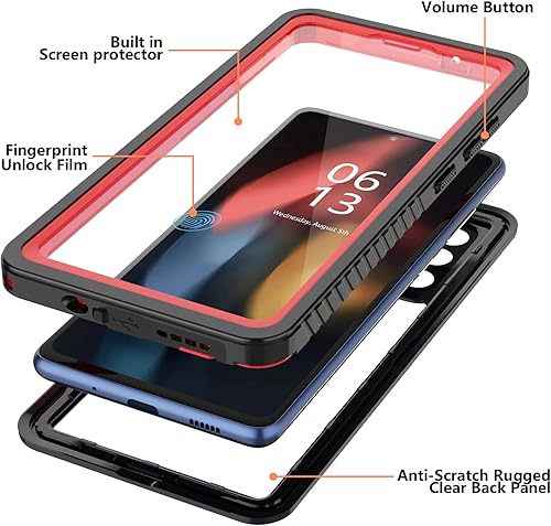 Miniatura 4 de ANTSHARE Funda impermeable para Samsung Galaxy S20 FE 5G, protector de pantalla integrado de 360 de cuerpo completo resistente a prueba de golpes