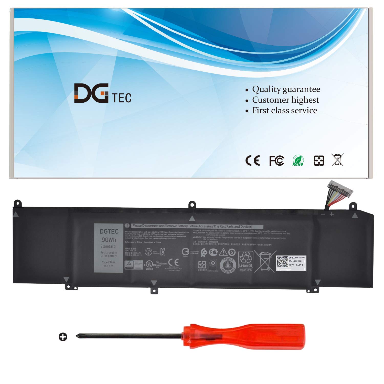 DGTEC New XRGXX Laptop Battery for Dell Alienware M15 R1 2018 P79F Alienware M17 R1 2019 P37E G5 559