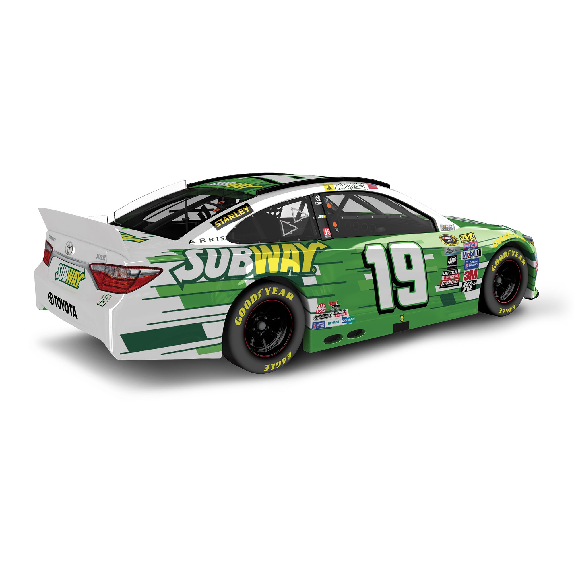 【サイン入り】NASCAR 1/24 カール・エドワーズ#19トヨタ Lionel Racing Carl Edwards #19 Subway 2016 Toyota Camry Nascar