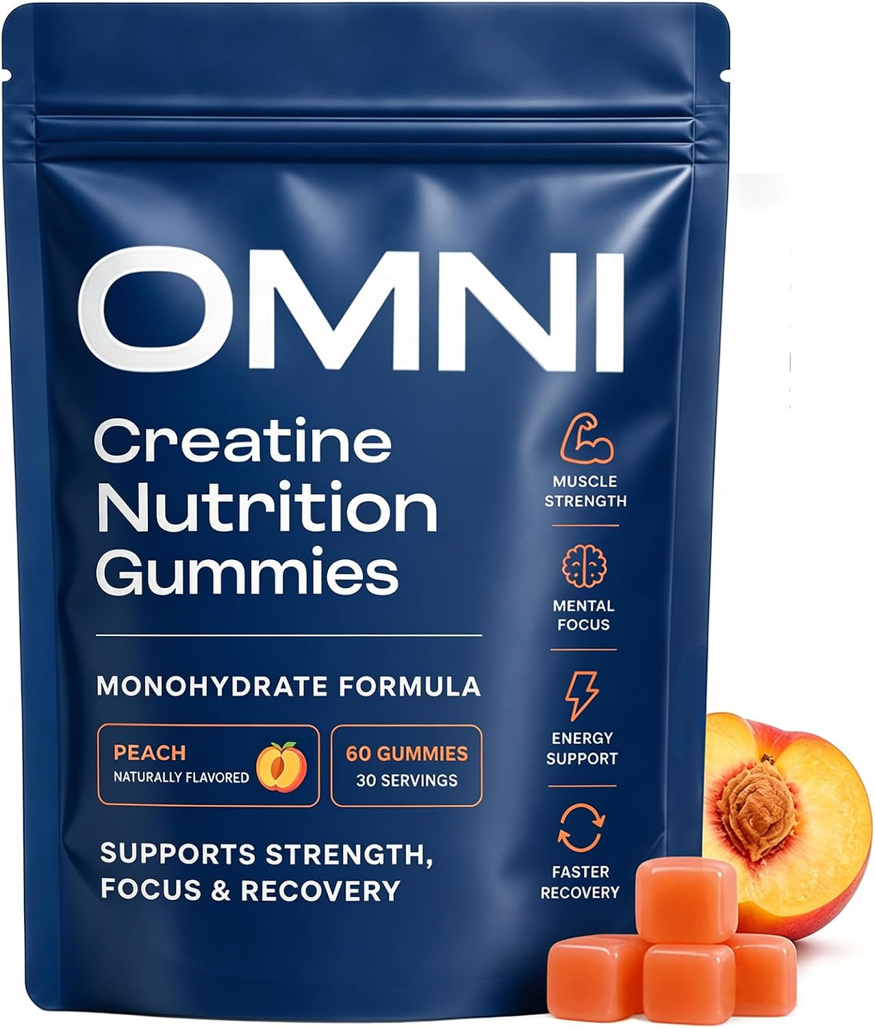 Omni Creatine Nutrition Gummies, Creatine Monohydrate Gummie
