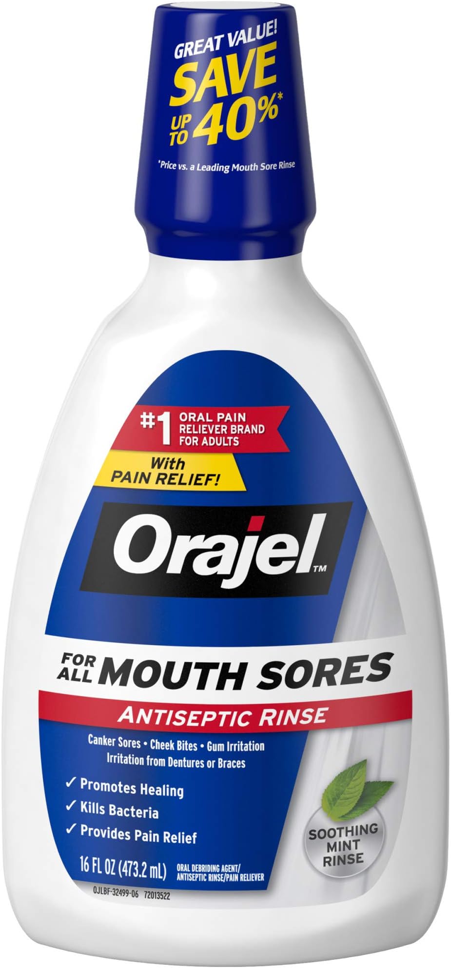 Antiseptic Mouth Sore Rinse, 16 Fluid Oz