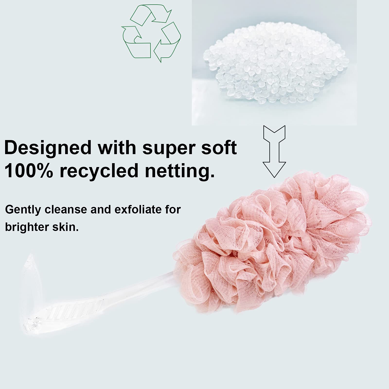 PPHAO - Spazzola da bagno per doccia - luffa su adesivo - spazzola da bagno per esfoliante - verde rosa luffa - confezione da 2