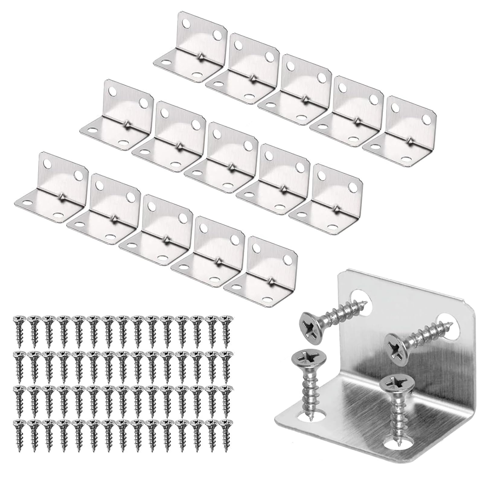 Amazon | 15個入りl字金具（32mm*24mm）、 l字 金具 l字アングル M 4