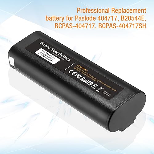 Miniatura 2 de Powerextra Paquete de 2 baterías de 4000 mAh 6 V compatibles con Paslode 404717 B20544E BCPAS-404717 404400 900400 900420 900600 901000 902000 B20720