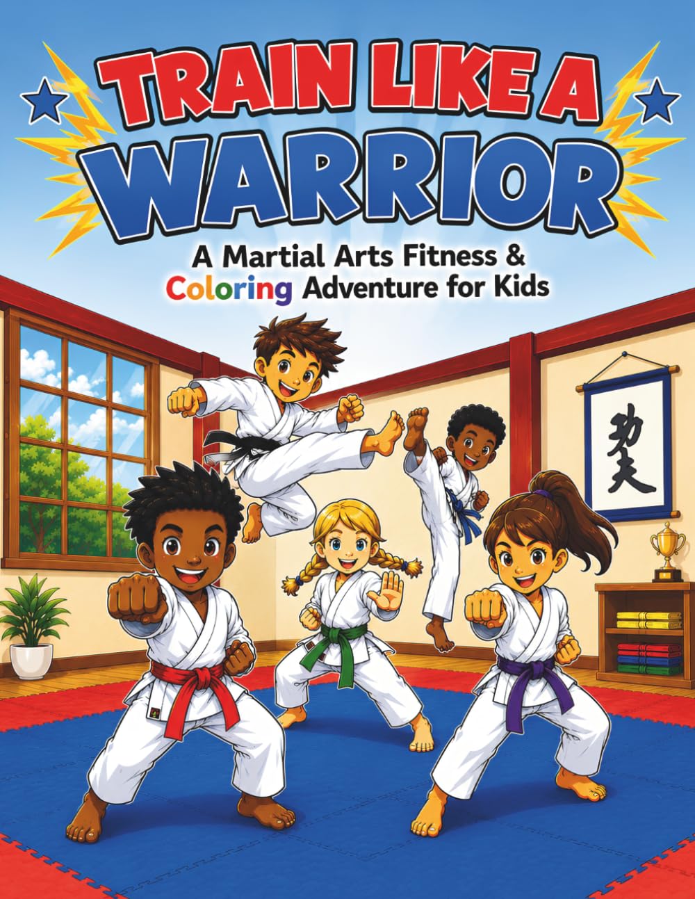 Train Like A Warrior: A Martial Arts Fitness & Coloring Adventure for Kids